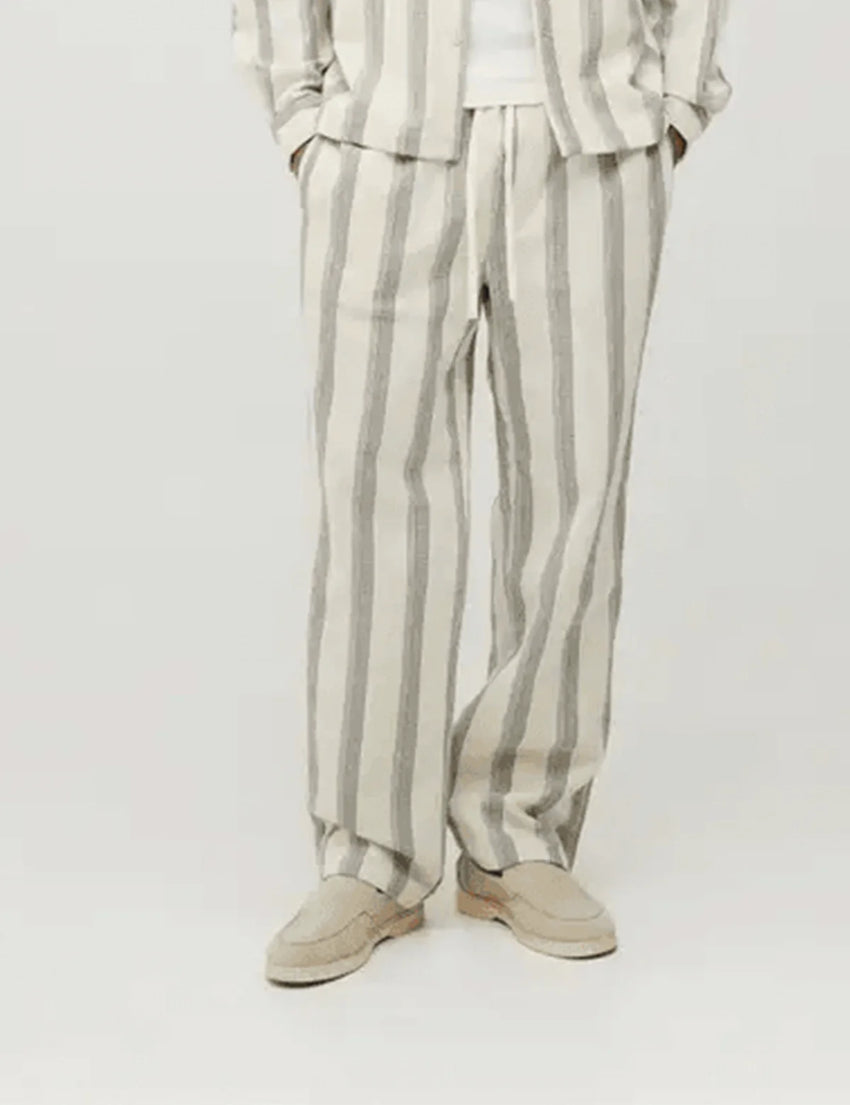 Woven Stripe Relaxed Fit Trouser Set