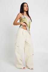 Twill Balloon Cargo Trousers