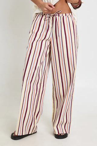 Poplin Drawcord Wide Leg Trouser