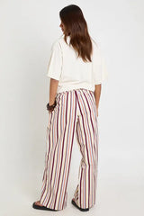 Poplin Drawcord Wide Leg Trouser