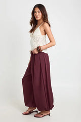 Cuffed Balloon Volume Leg Trouser