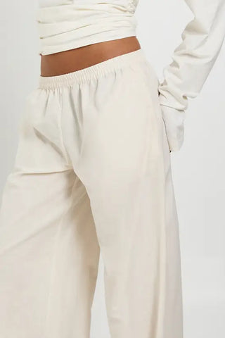Wide Leg Linen Look Trouser